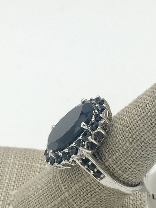 SS LG Oval Blk Spinel Hal