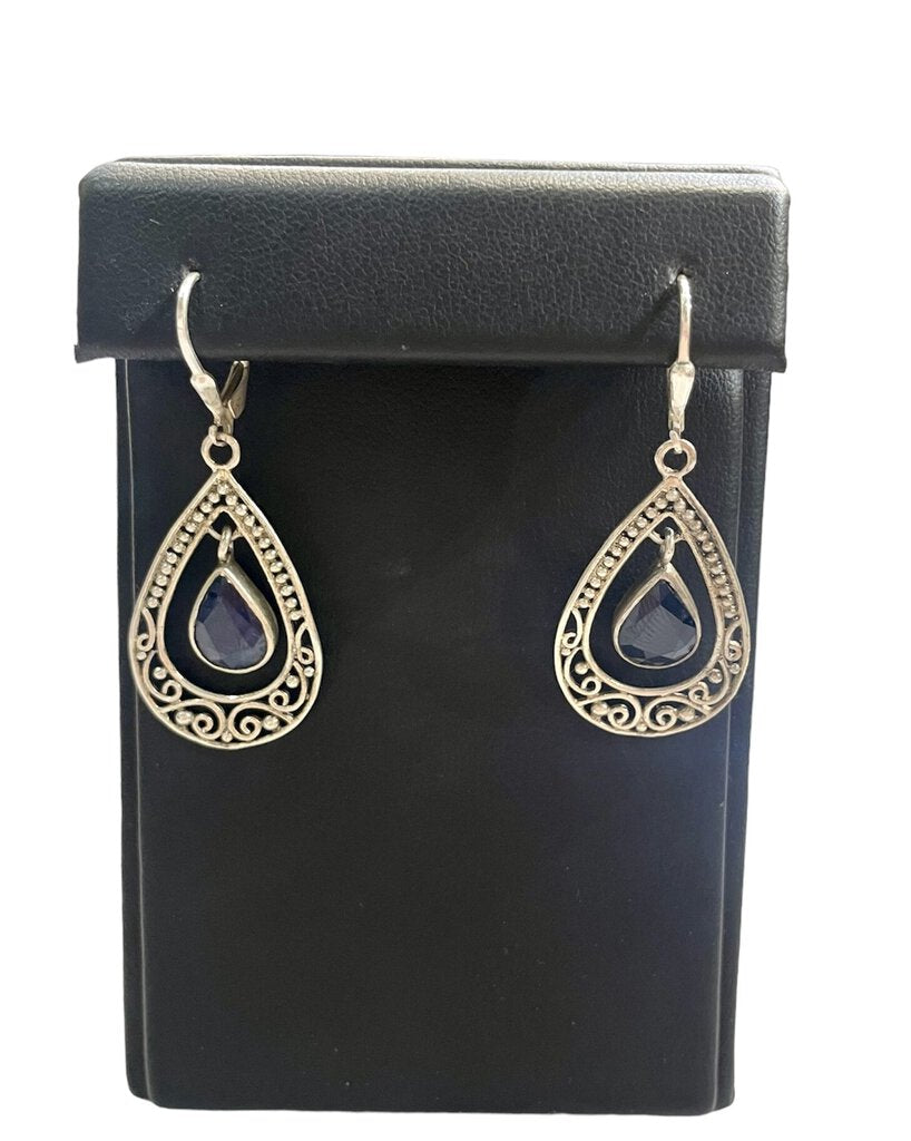 Ss Pear Blue Sapp Dangles