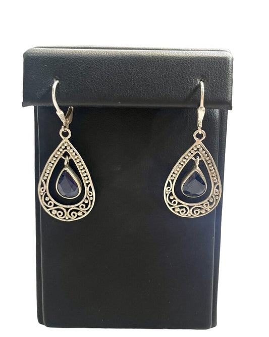 Ss Pear Blue Sapp Dangles