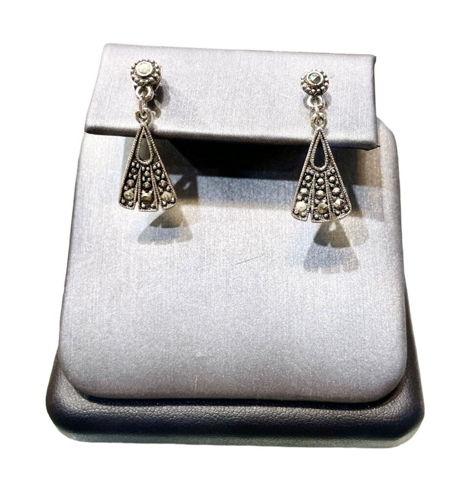 Ss Marcasite Fan Earrings