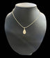 14KT YG 3/4TW TEAR DROP PENDANT ON 24" CHAIN