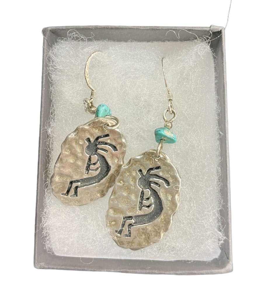 SS KOKOPELI DANGLE EARRINGS