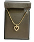 14KT YG 1/4TW HEART PENDANT ON 18" CHAIN