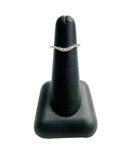 14KT WG BAG&RB U SHAPE STACKABLE RING SZ 4.5 EURO SHANK