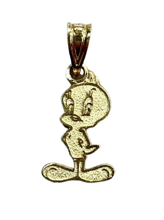 14KT YG TWEETIE BIRD SMALL PENDANT NO CHAIN