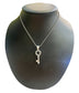 SS LAGOS KEY W/ DIAMOND ACCENT ON ONE SIDE PENDANT ON CHAIN