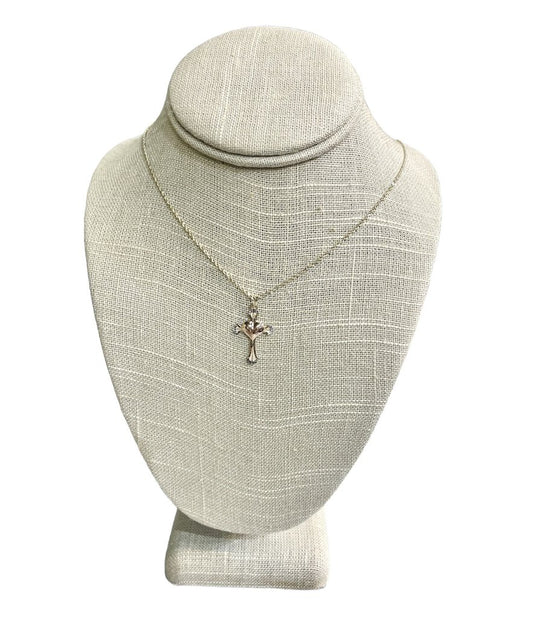 14KT YG CROSS PENDANT ON 20" ROPE