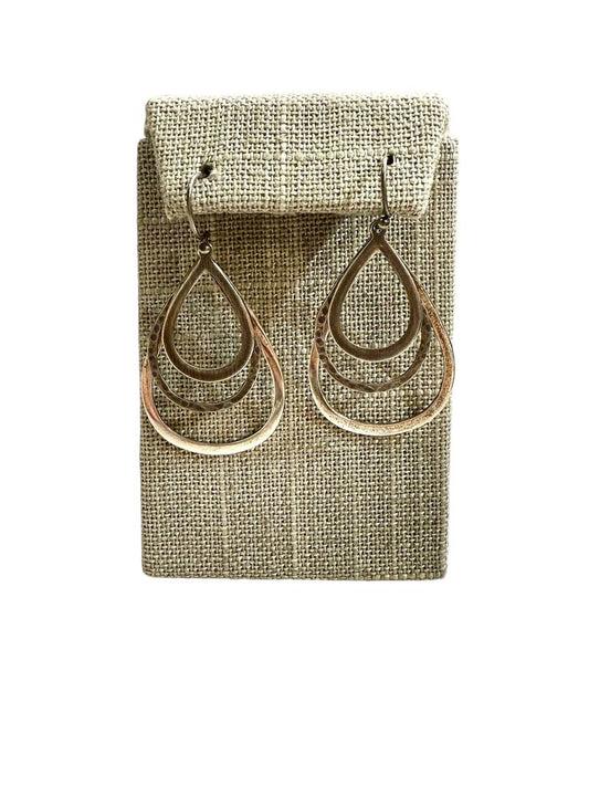 SS MULTI PEAR SHAPE DANGLE EARRINGS