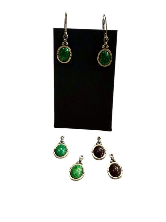 SS INTERCHANGABLE 3 SETS OF EARRINGS