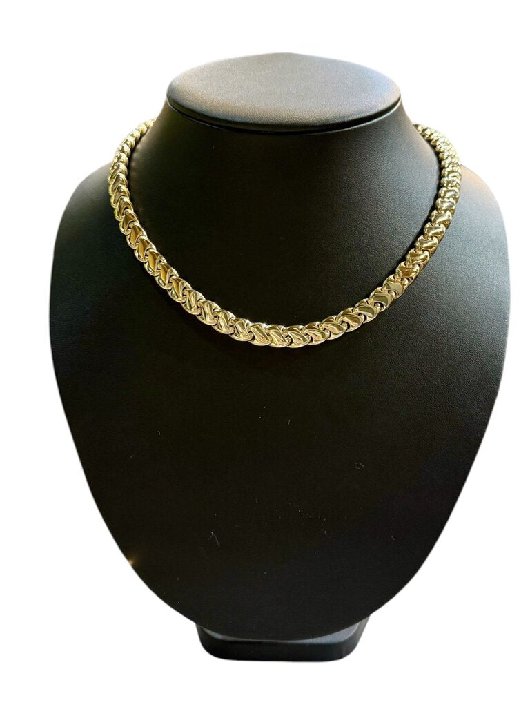 14KT TUTONE THICK CHAIN W/LOBSTER 18" CHAIN