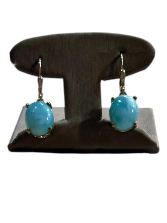 SS OVAL LARMAR DROP EARRINGS