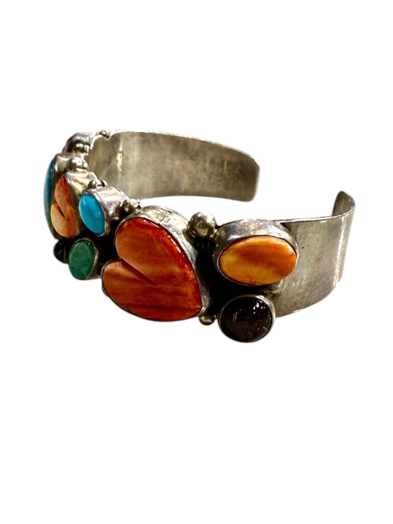 ss old pawn navajo multi stone cuff bracelet