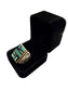 SS TURQ & ONYX ABRAHAM BEGAY NATIVE DESIGN RING SZ 10