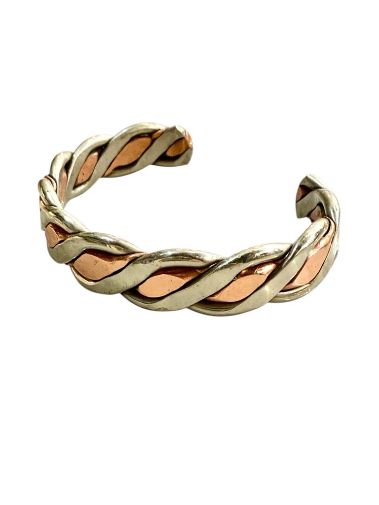 SS COPPER & SILVER CUFF BRACELET