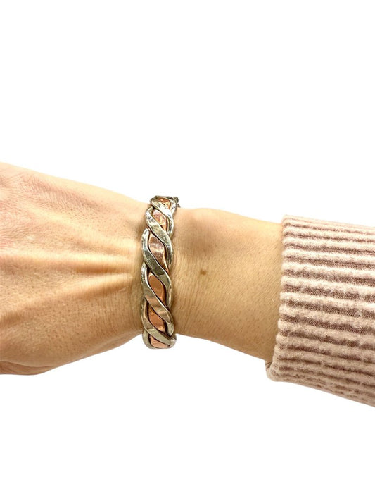 SS COPPER & SILVER CUFF BRACELET