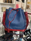 LV NEO BLUE/RED EPI LEATHER SHOULDER BAG