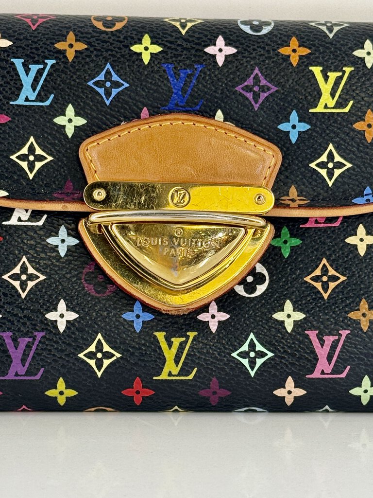 LV MULTI COLOR BLACK MONOGRAM TAKASHI MURAKAMI WALLET